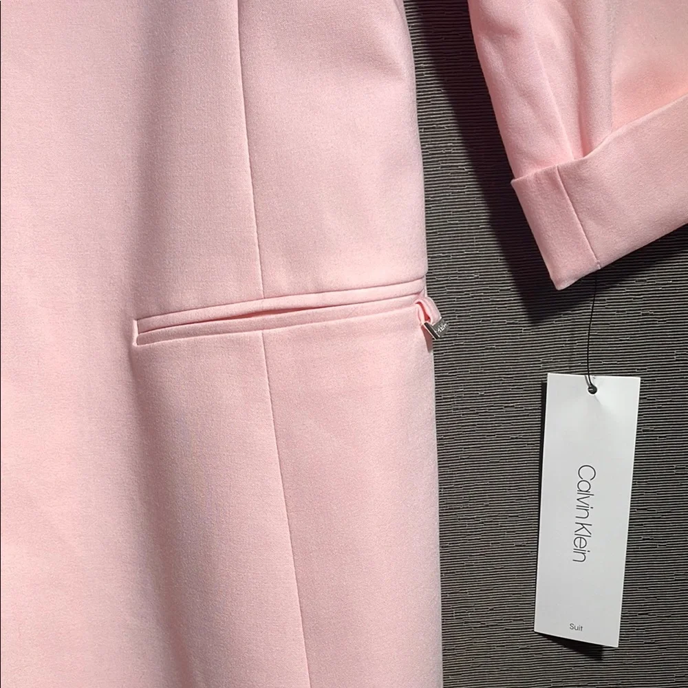 Calvin Klein Pink‎ Tailored Blazer with Textured Fabric